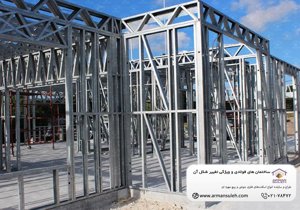 ساختمان های فولادی و ویژگی تغییر شکل آن