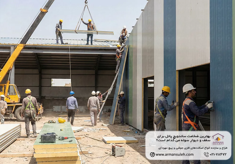 بهترین ضخامت ساندویچ پانل برای سقف و دیوارِ سوله من کدام است؟